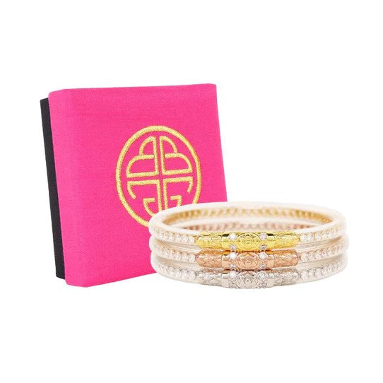 BuDhaGirl 3 Queens All Weather Bangles: Crystal