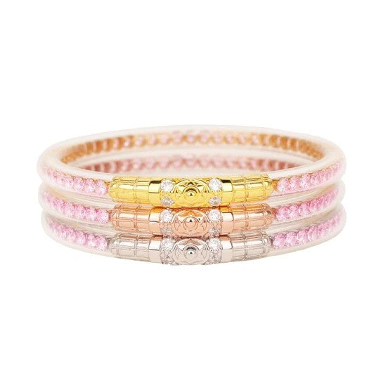 BuDhaGirl 3 Queens All Weather Bangles: Petal Pink