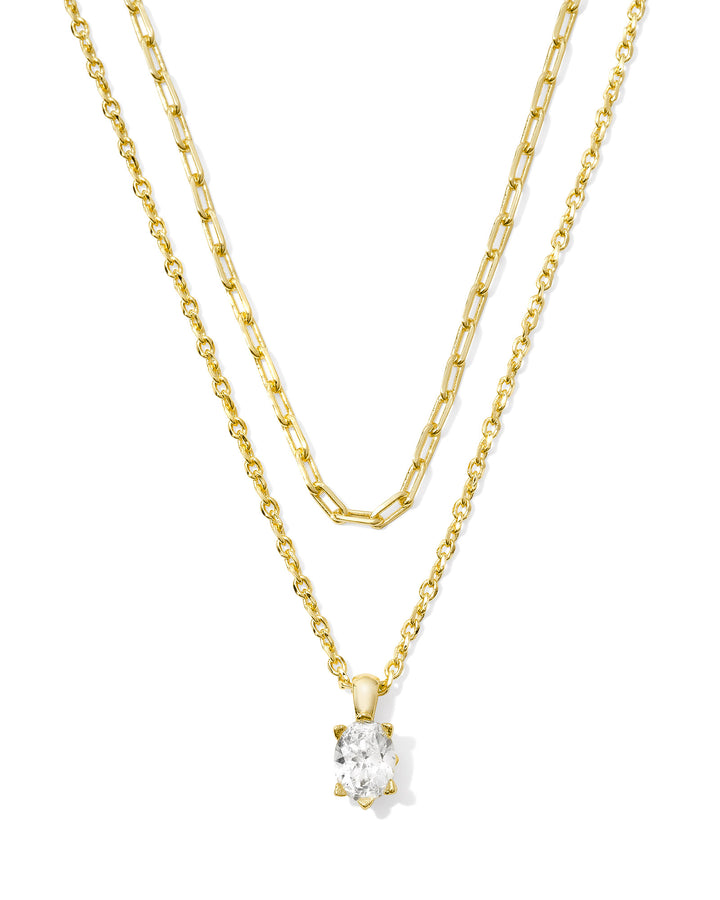 KENDRA SCOTT: GOLD CAILIN MULTI STRAND NECKLACE