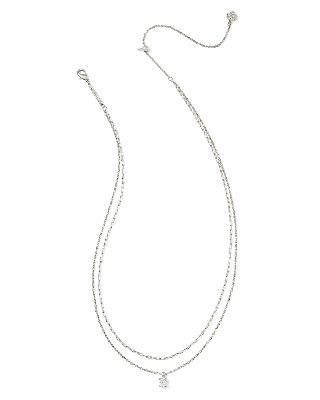 KENDRA SCOTT: RHODIUM CAILIN MULTI STRAND NECKLACE