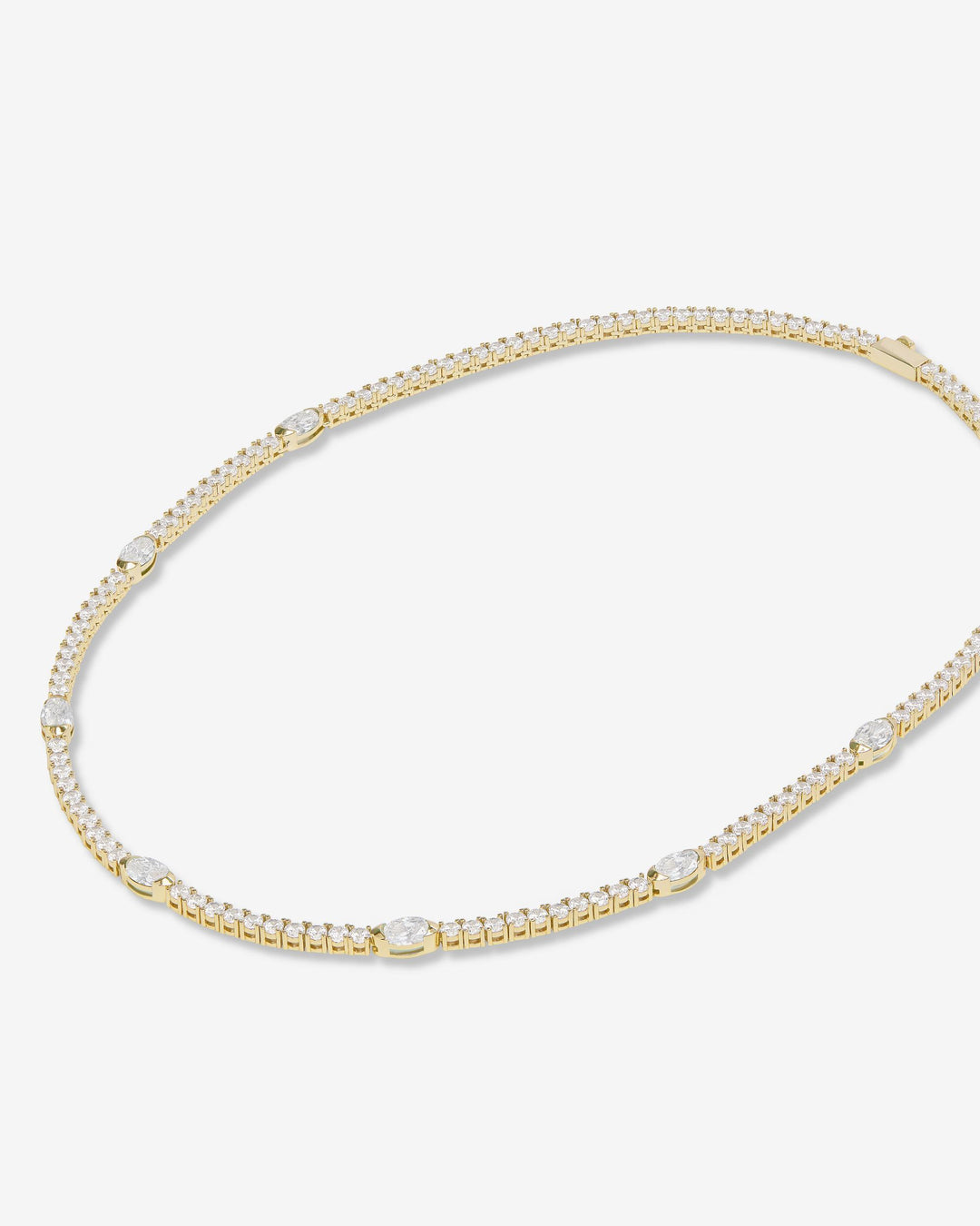 MELINDA MARIA: MAVEN TENNIS NECKLACE-GOLD