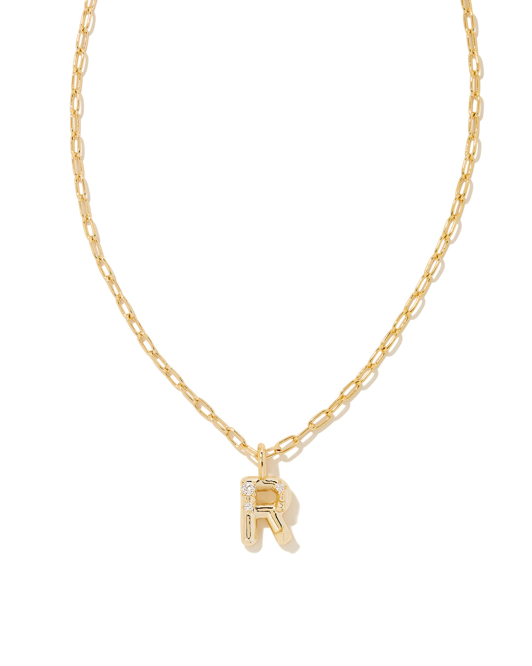 Kendra Scott: Crystal Letter Pendant Necklace in Gold