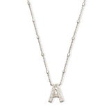 KENDRA SCOTT: Initial Necklace in Rhodium