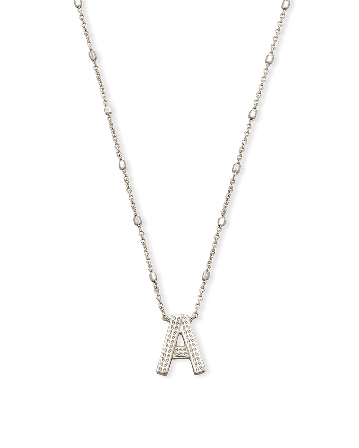 KENDRA SCOTT: Initial Necklace in Rhodium