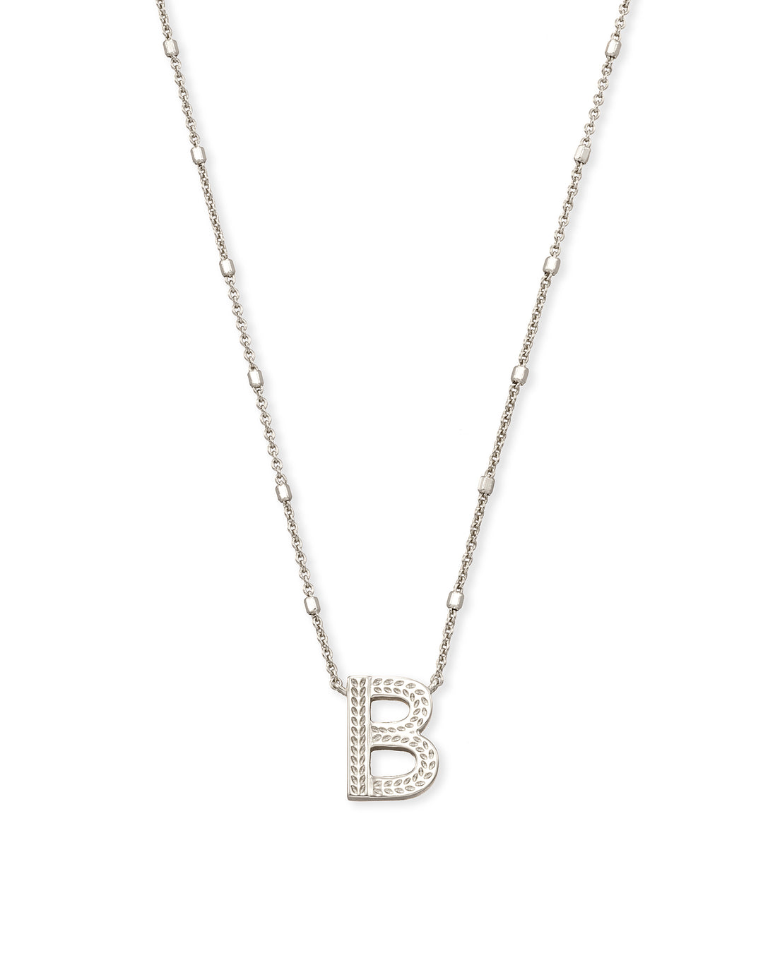 KENDRA SCOTT: Initial Necklace in Rhodium