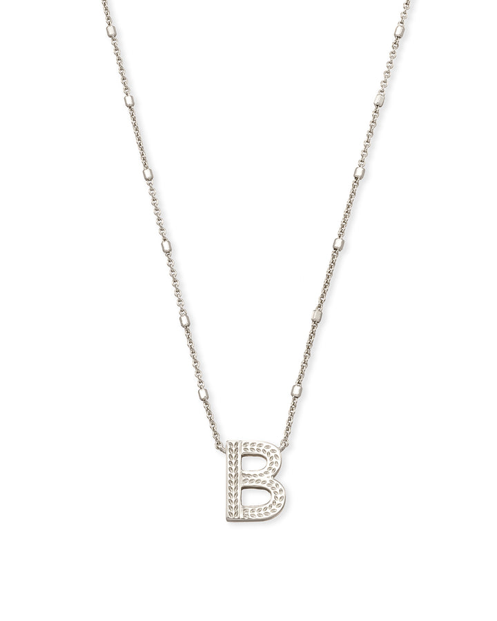 KENDRA SCOTT: Initial Necklace in Rhodium