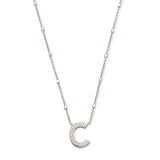 KENDRA SCOTT: Initial Necklace in Rhodium