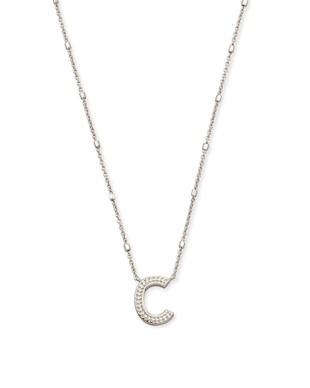 KENDRA SCOTT: Initial Necklace in Rhodium