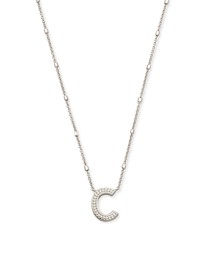 KENDRA SCOTT: Initial Necklace in Rhodium