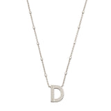 KENDRA SCOTT: Initial Necklace in Rhodium