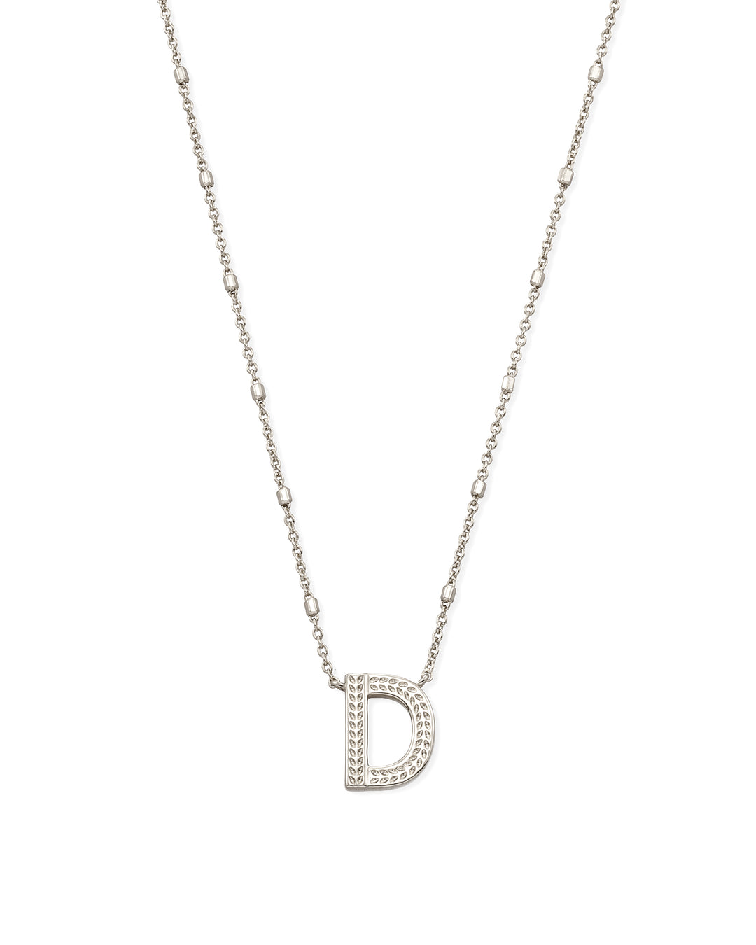 KENDRA SCOTT: Initial Necklace in Rhodium