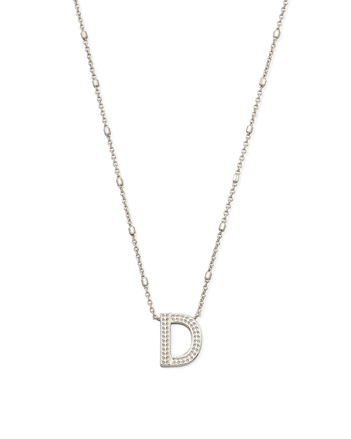 KENDRA SCOTT: Initial Necklace in Rhodium