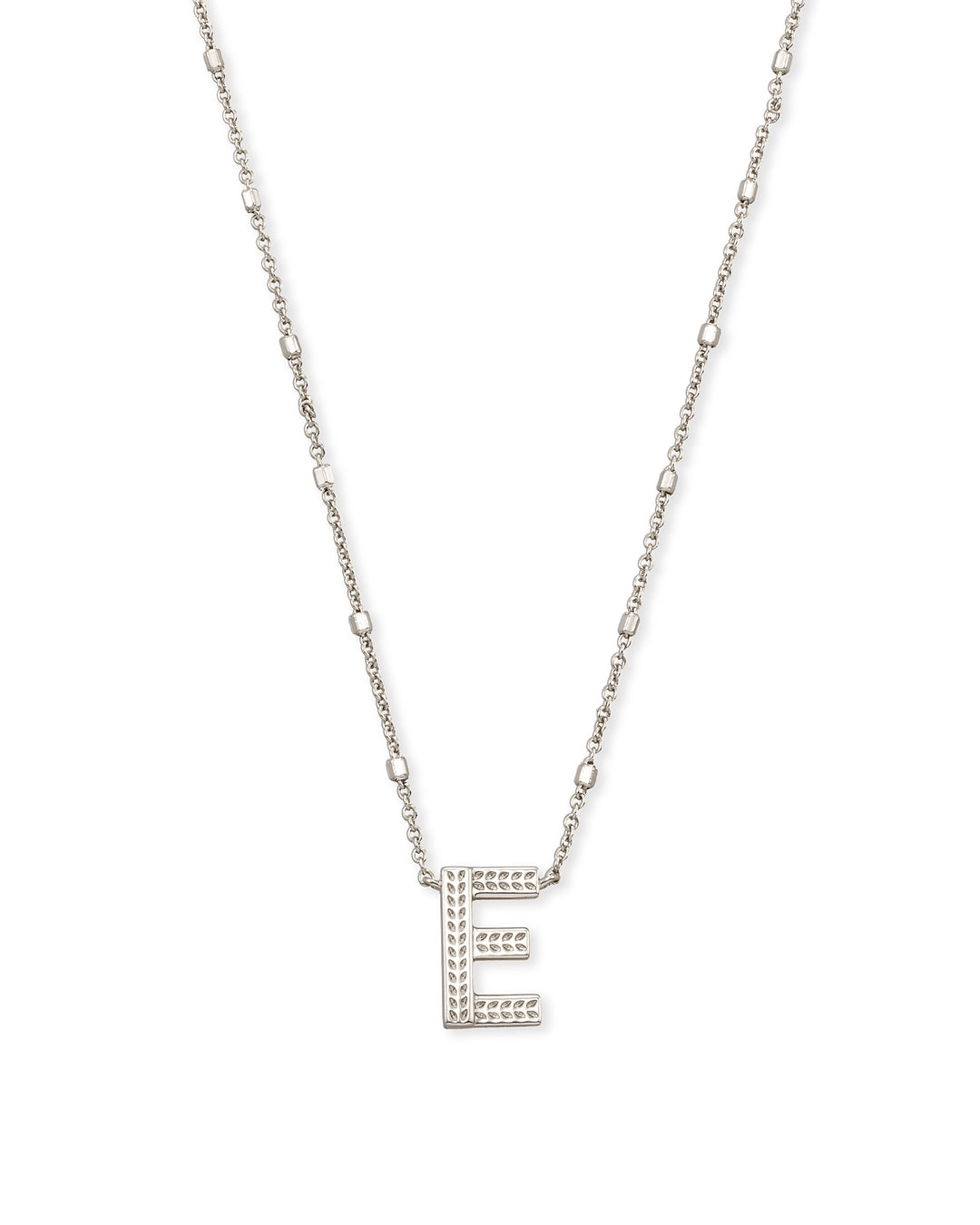 KENDRA SCOTT: Initial Necklace in Rhodium