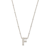 KENDRA SCOTT: Initial Necklace in Rhodium