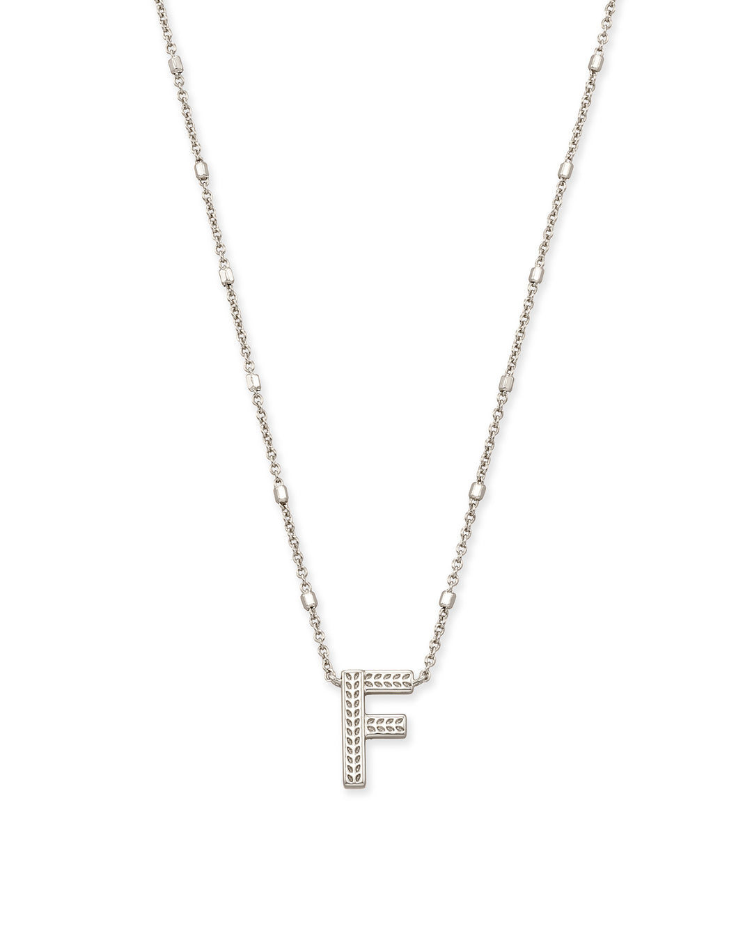 KENDRA SCOTT: Initial Necklace in Rhodium