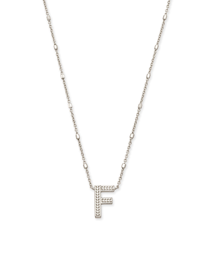 KENDRA SCOTT: Initial Necklace in Rhodium