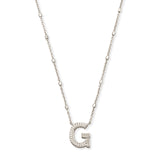 KENDRA SCOTT: Initial Necklace in Rhodium