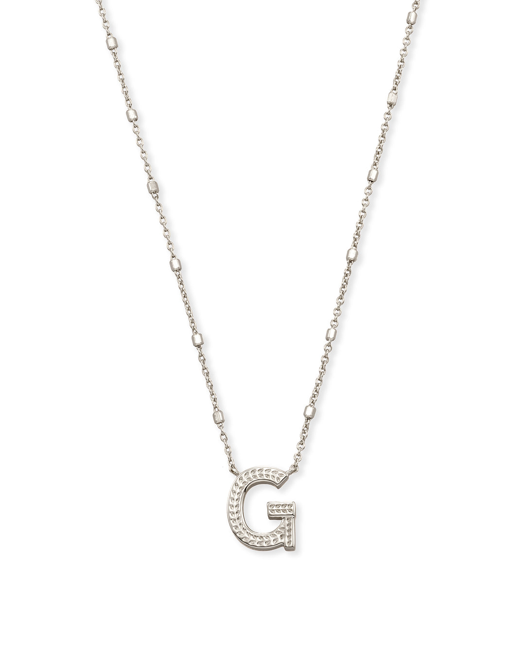 KENDRA SCOTT: Initial Necklace in Rhodium