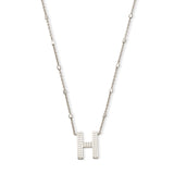 KENDRA SCOTT: Initial Necklace in Rhodium