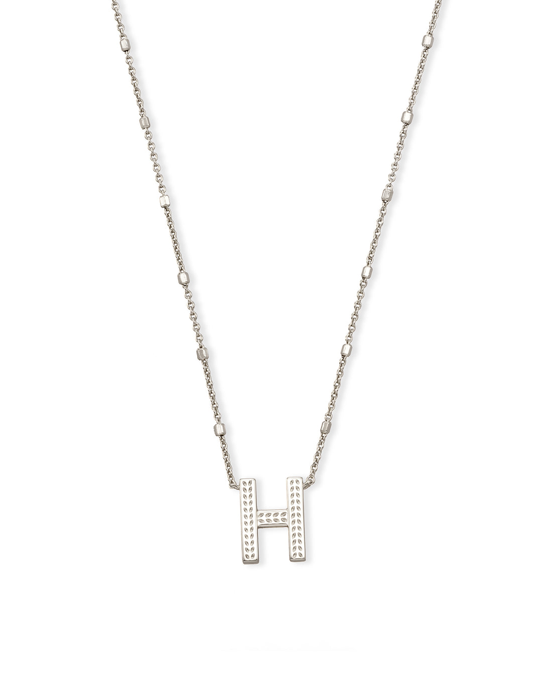 KENDRA SCOTT: Initial Necklace in Rhodium