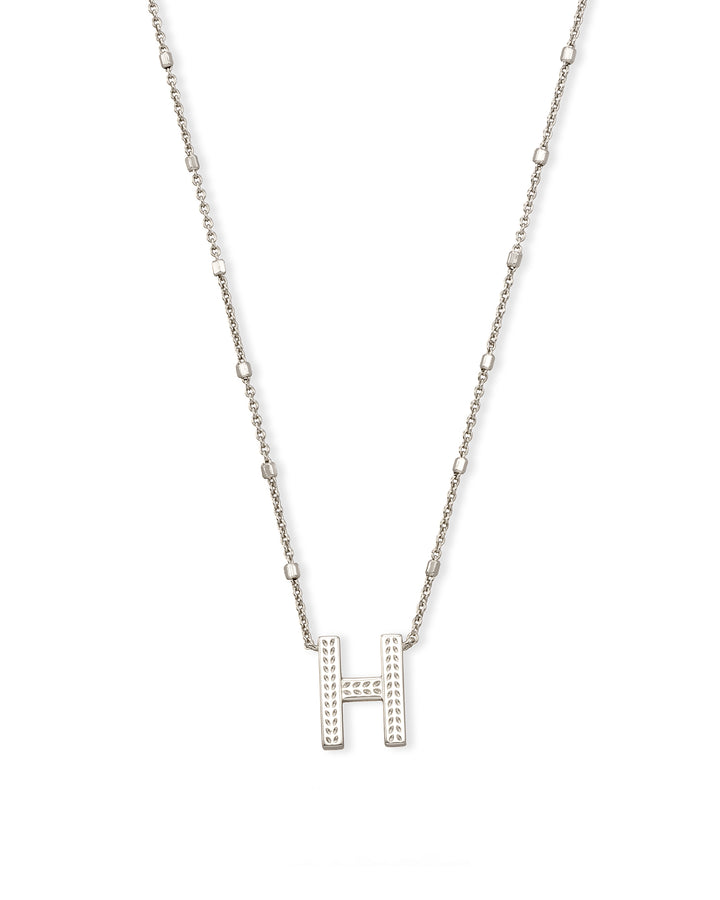 KENDRA SCOTT: Initial Necklace in Rhodium