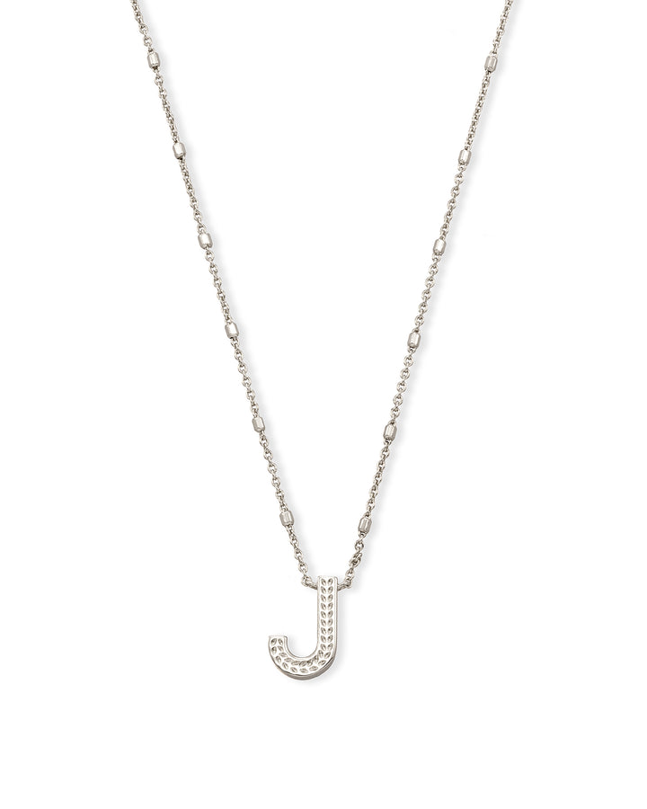 KENDRA SCOTT: Initial Necklace in Rhodium