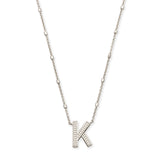 KENDRA SCOTT: Initial Necklace in Rhodium