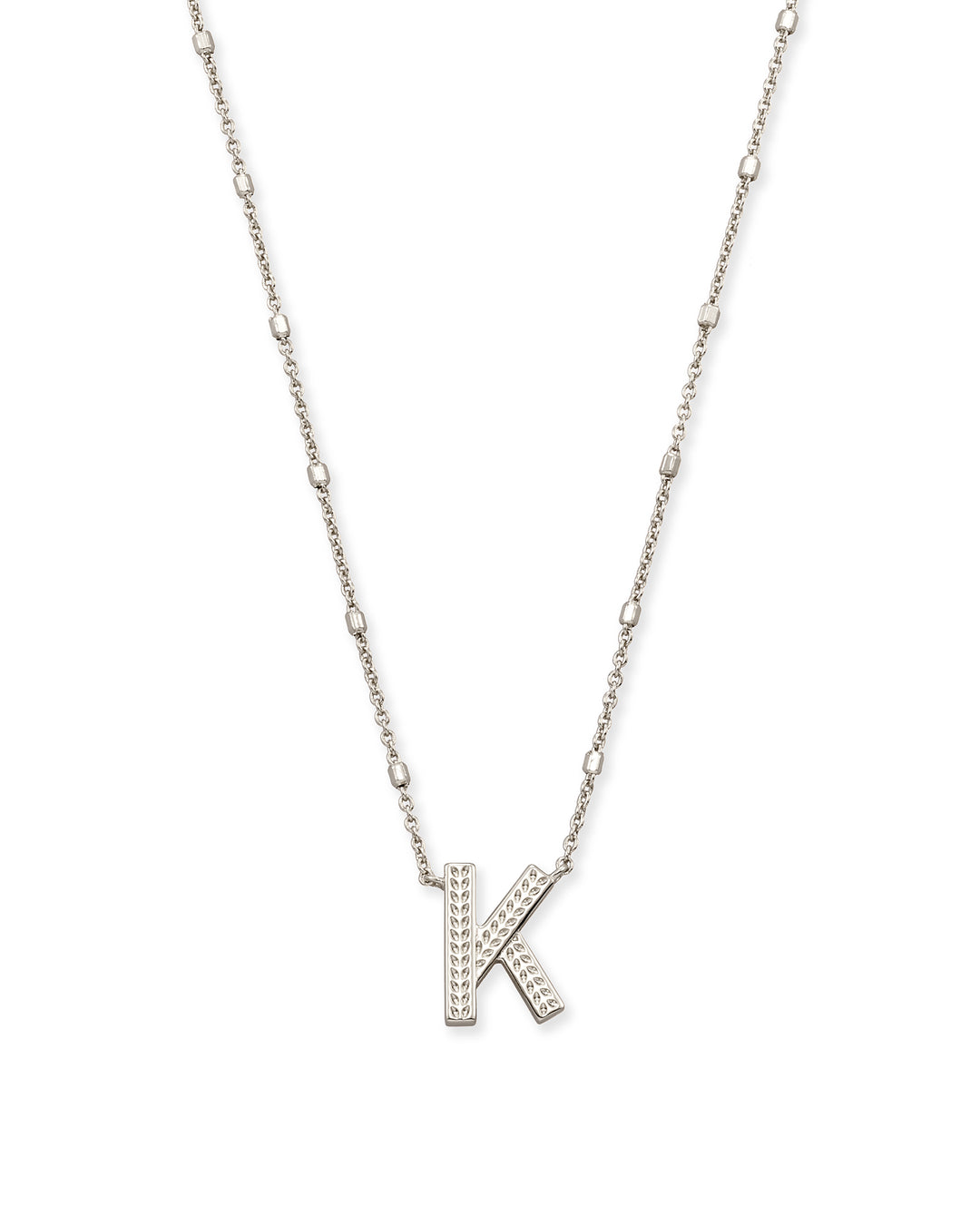 KENDRA SCOTT: Initial Necklace in Rhodium