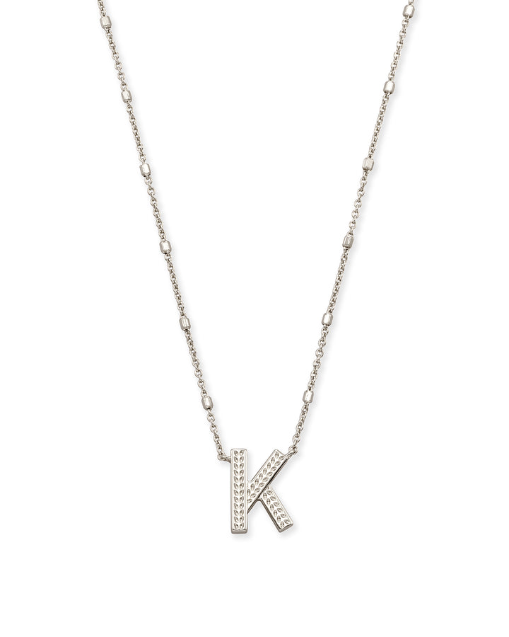 KENDRA SCOTT: Initial Necklace in Rhodium