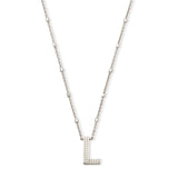 KENDRA SCOTT: Initial Necklace in Rhodium