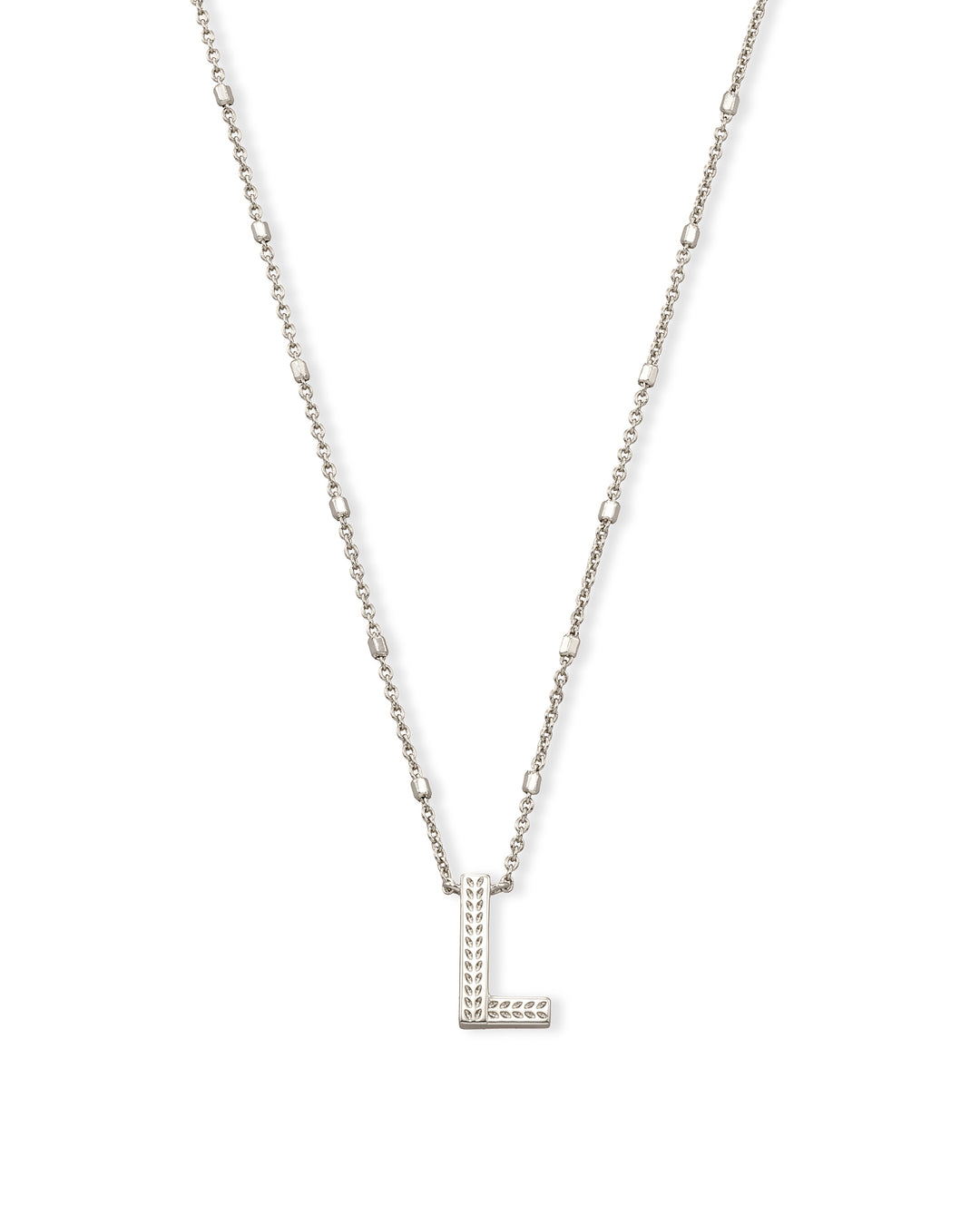 KENDRA SCOTT: Initial Necklace in Rhodium
