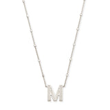 KENDRA SCOTT: Initial Necklace in Rhodium