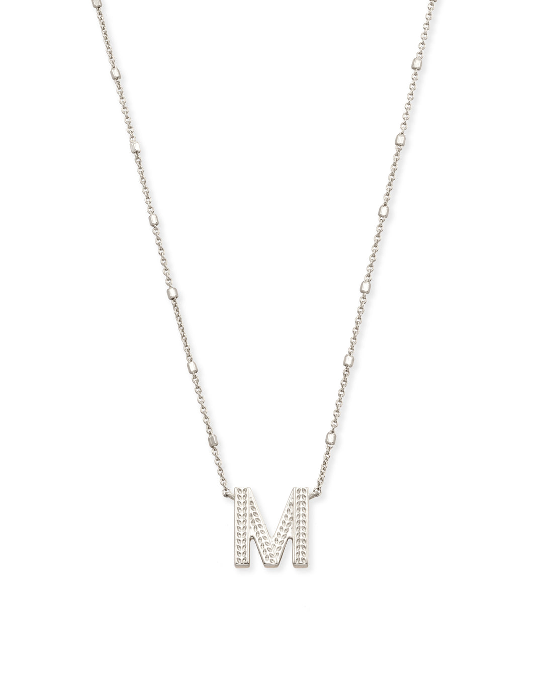 KENDRA SCOTT: Initial Necklace in Rhodium