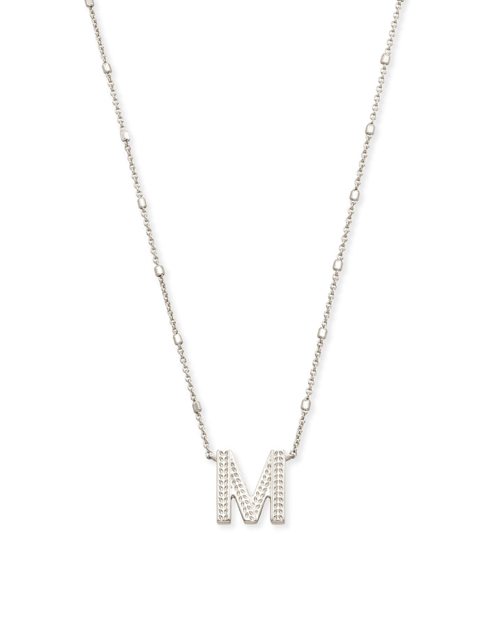 KENDRA SCOTT: Initial Necklace in Rhodium