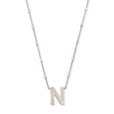 KENDRA SCOTT: Initial Necklace in Rhodium