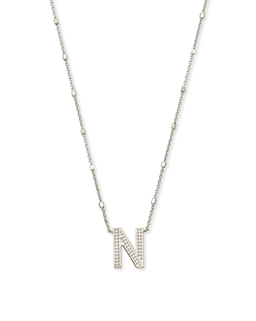 KENDRA SCOTT: Initial Necklace in Rhodium