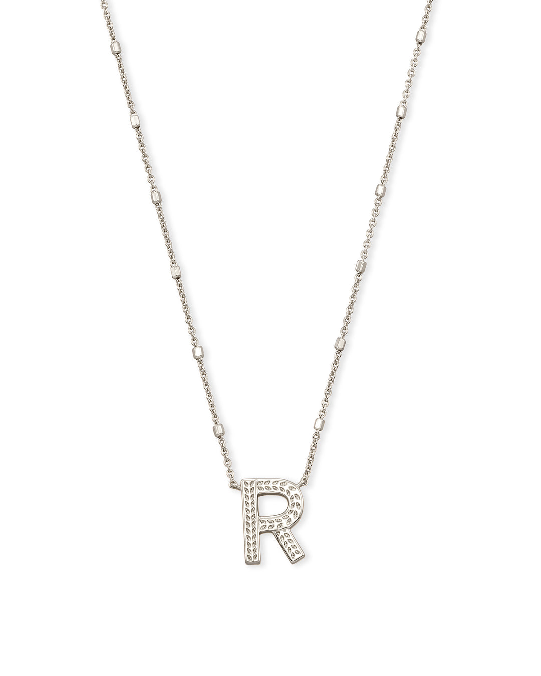 KENDRA SCOTT: Initial Necklace in Rhodium