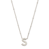 KENDRA SCOTT: Initial Necklace in Rhodium