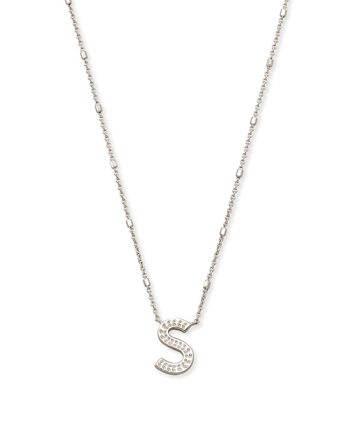 KENDRA SCOTT: Initial Necklace in Rhodium