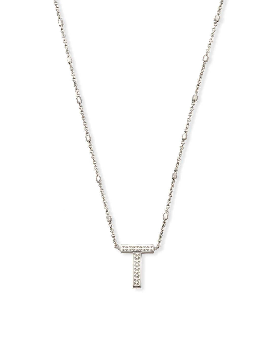 KENDRA SCOTT: Initial Necklace in Rhodium